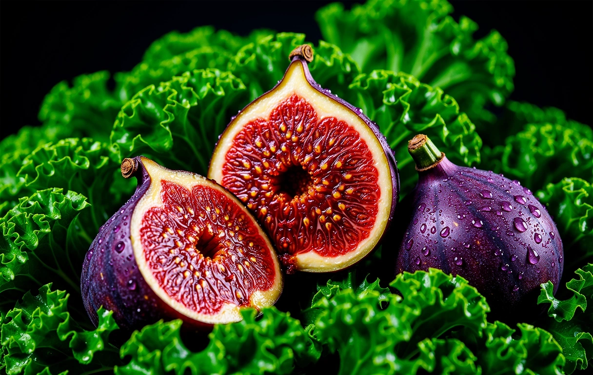 Detailed texture of fresh ingredients